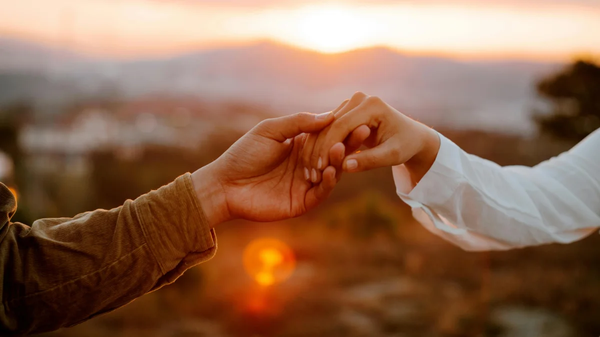 holding hands