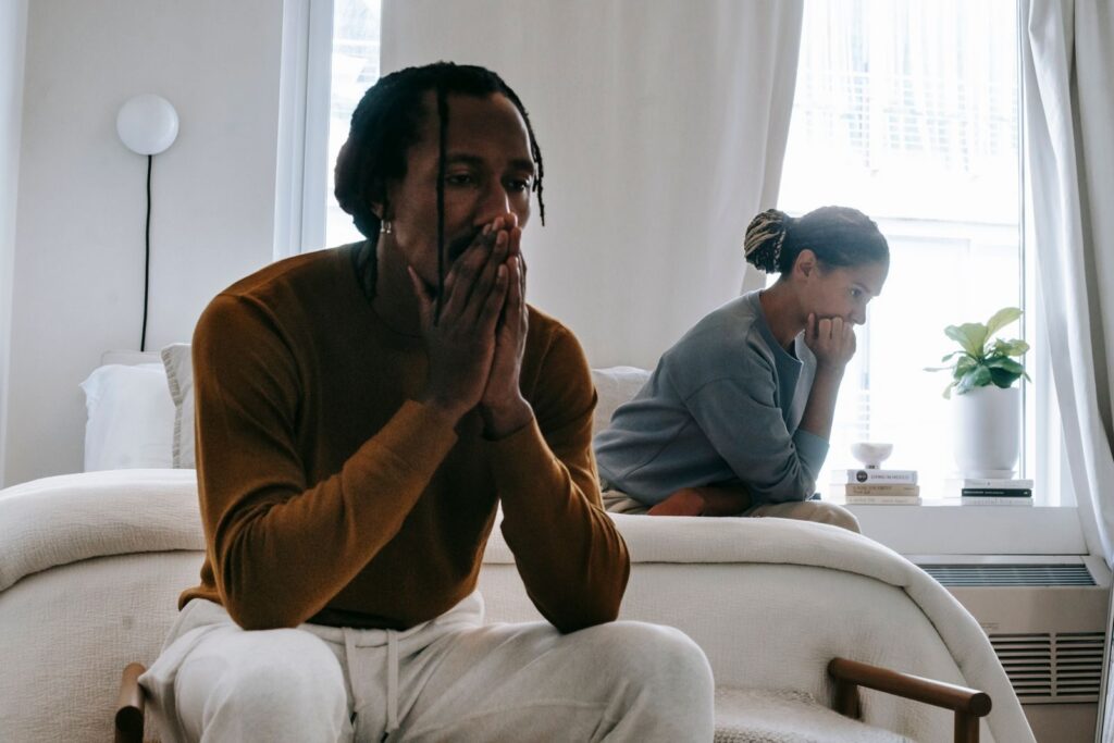 Couple who are sad