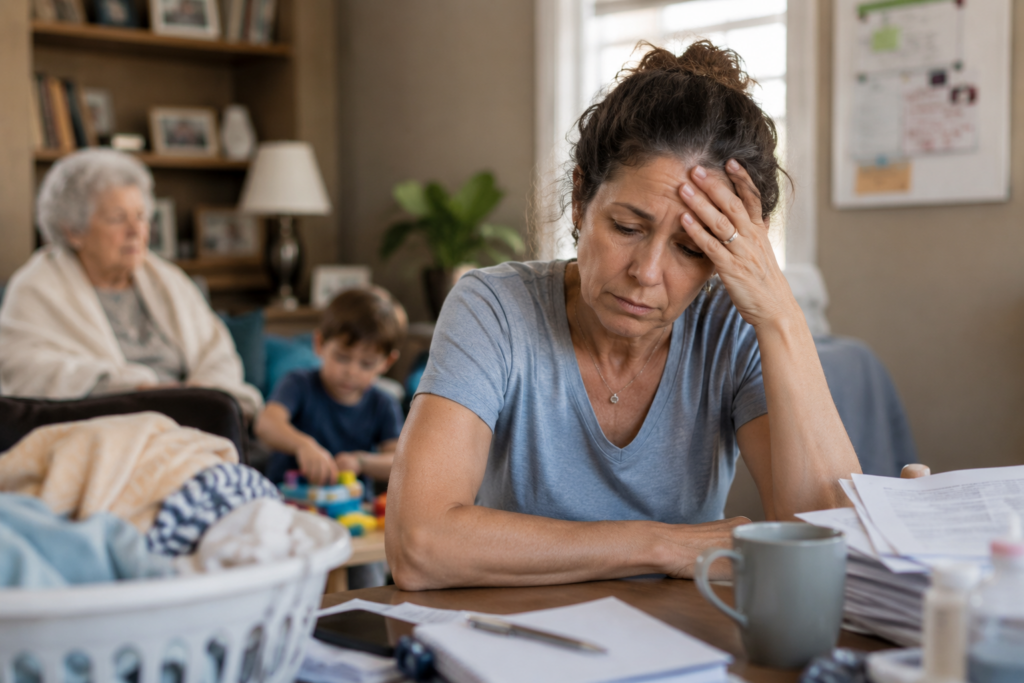 overwhelmed caregiver